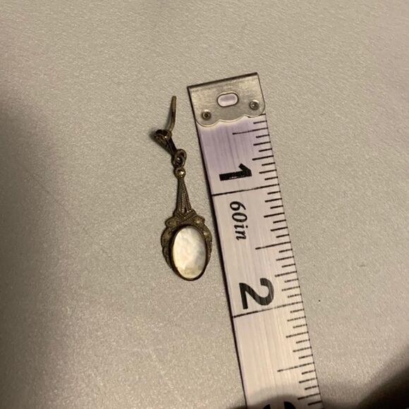 Antique Style Sterling Silver Drop Earrings - Picture 2 of 4